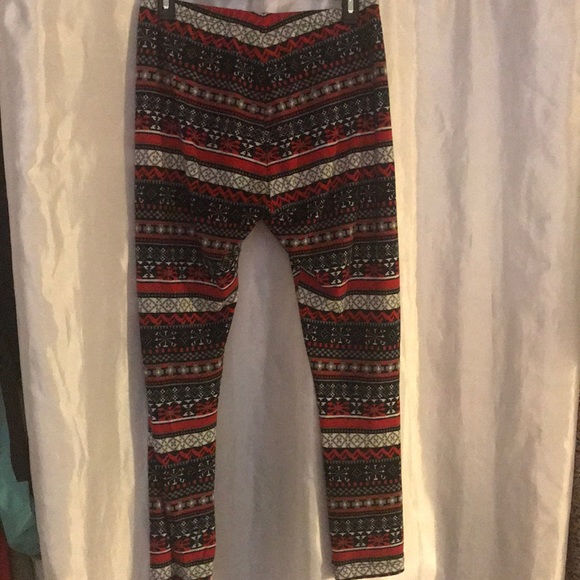 Leggings, Winter-Themed Leg Warmers. Soft Flannel. - Picture 2 of 4